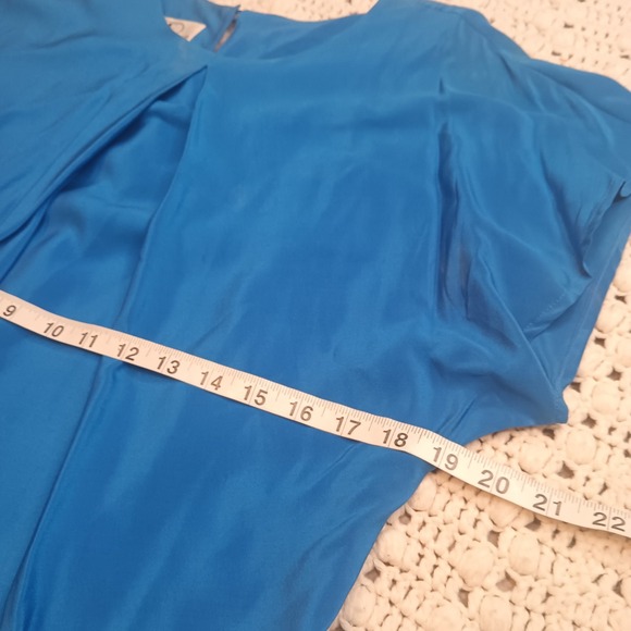 Vtg 90s 6 Flora Kung Colorful Pop Art 100% Silk Floral Skirt Shirt Luxury Office - Picture 14 of 15